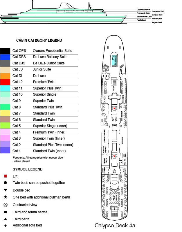 Deck Plan of Calypso Deck