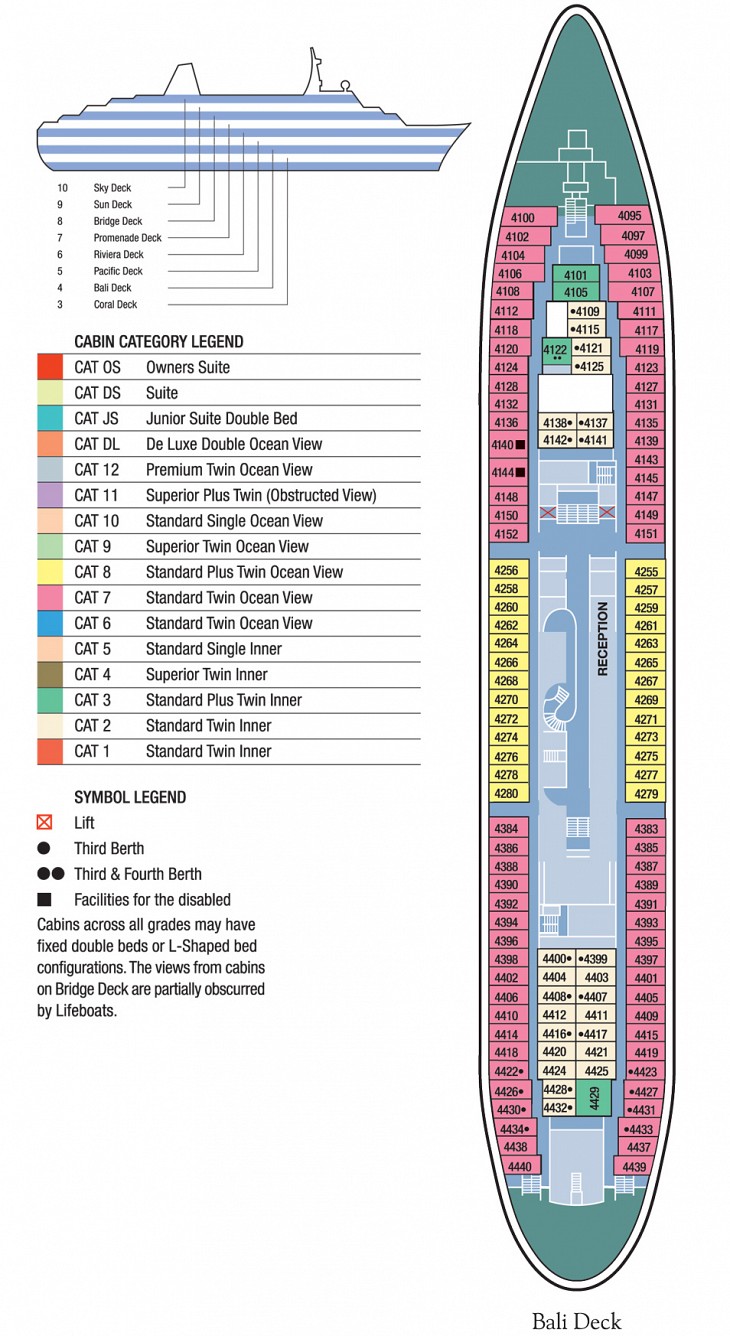 Deck Plan of Bali Deck