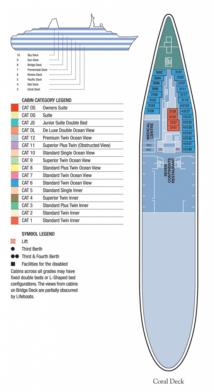 Deck Plan of Coral Deck