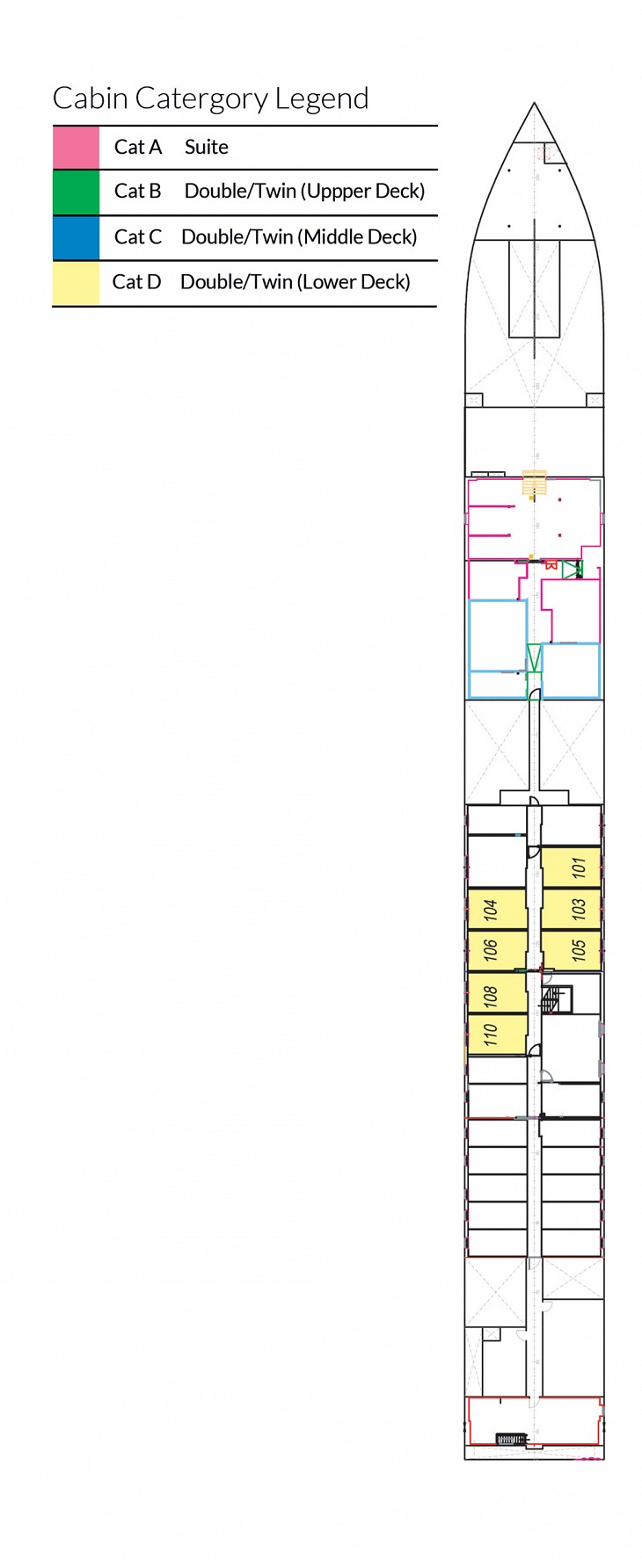 Deck Plan of Lower Deck