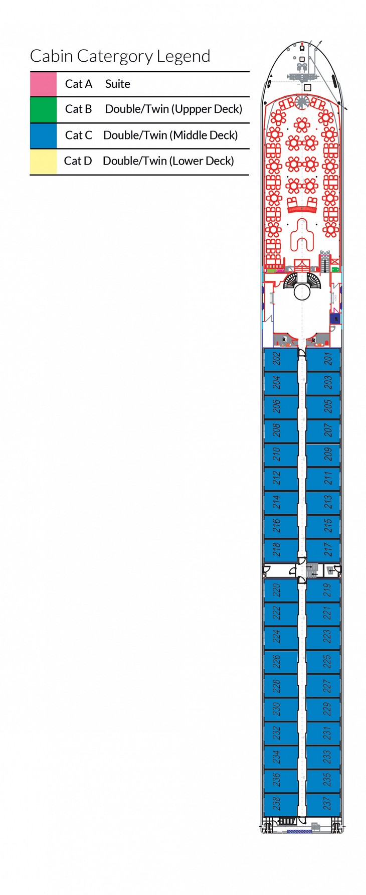 Deck Plan of Middle Deck