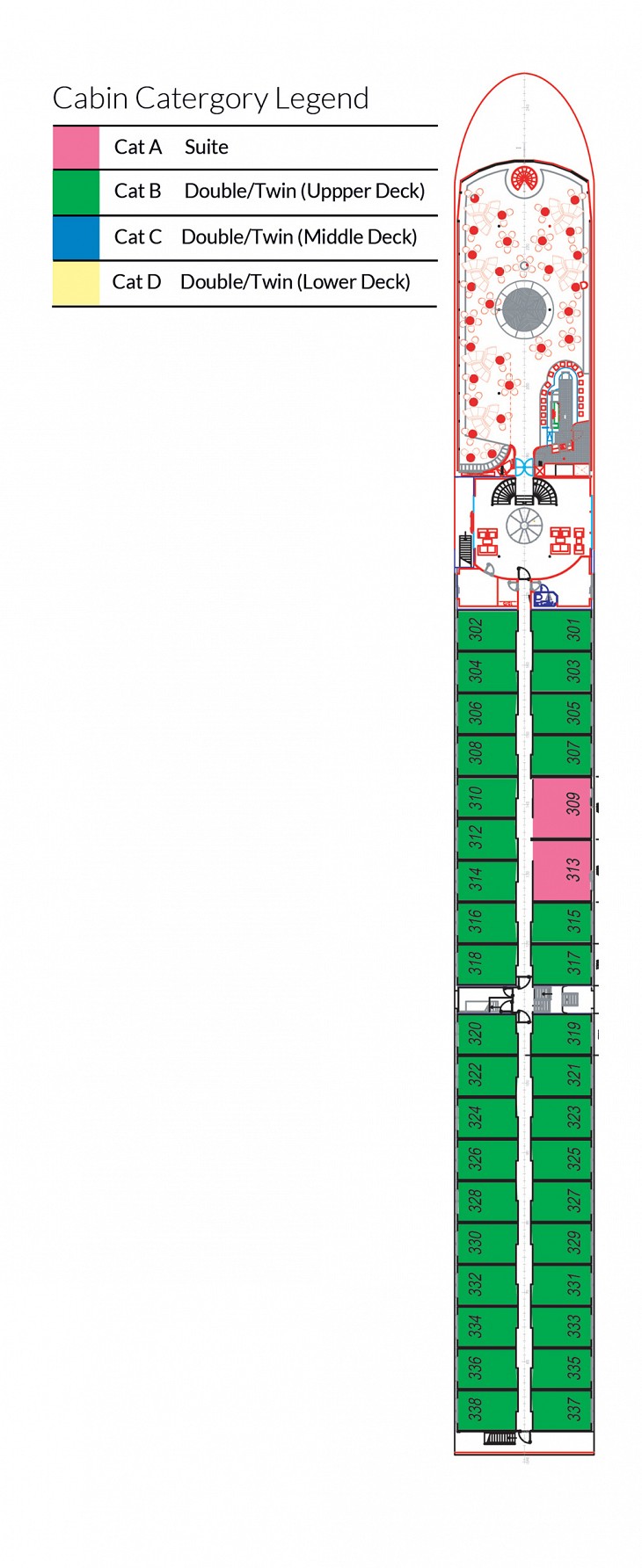 Deck Plan of Upper Deck