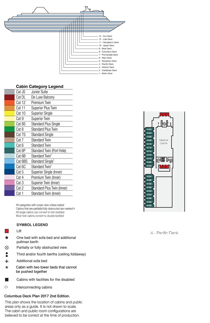 Deck Plan of Pacific Deck