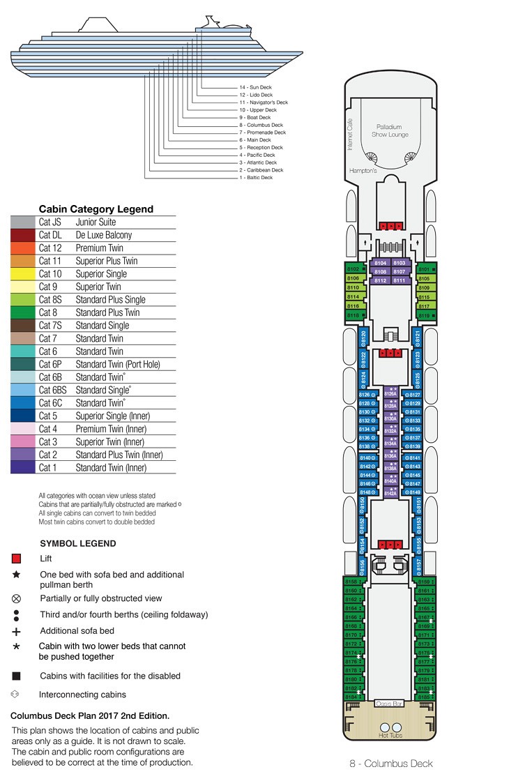 Deck Plan of Columbus Deck