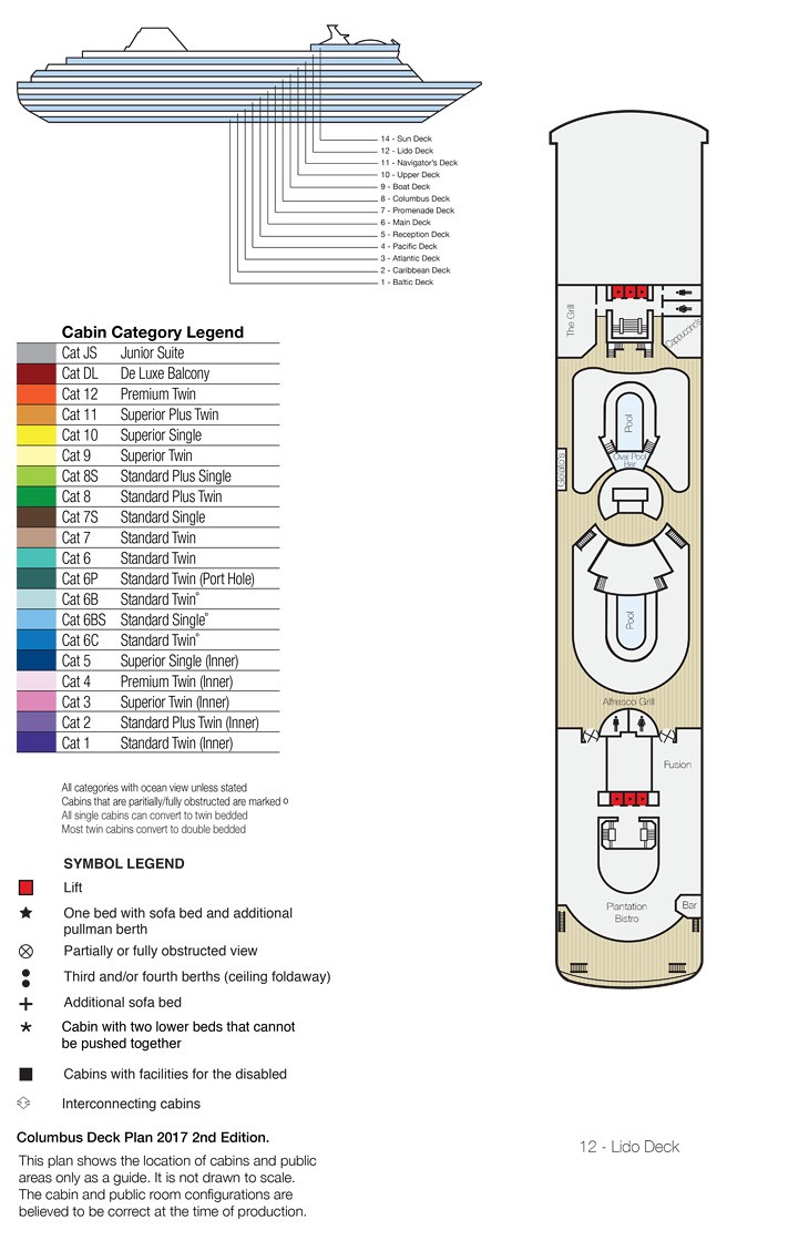 Deck Plan of Lido Deck