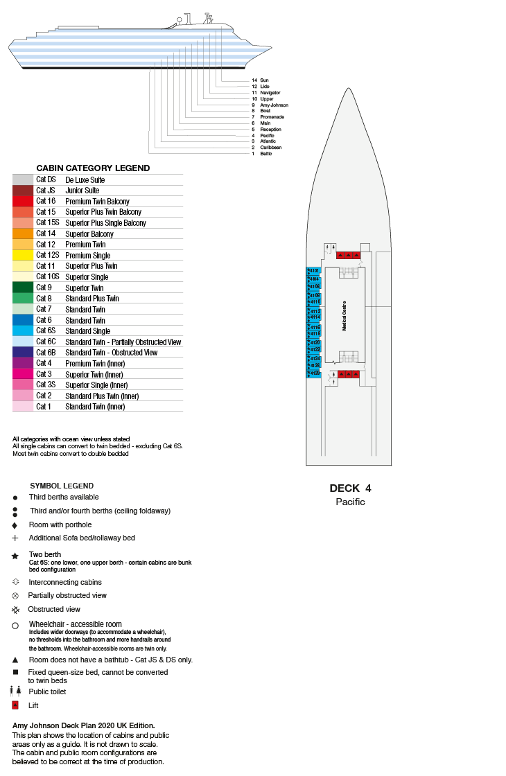 Deck Plan of Pacific Deck