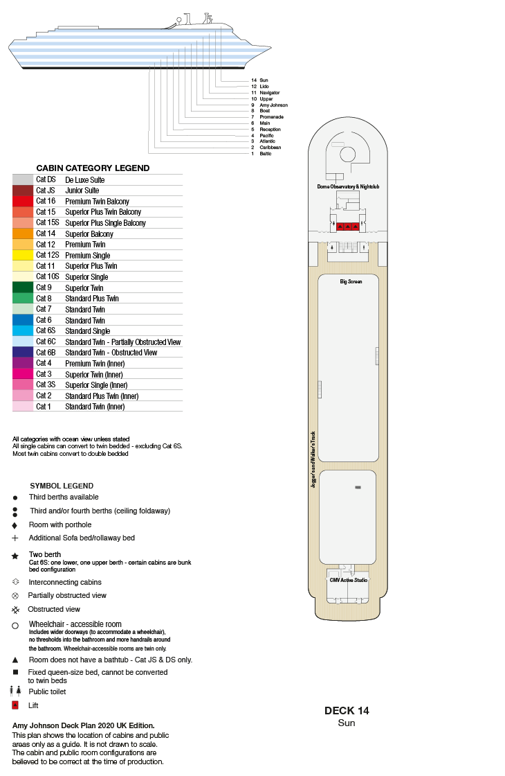 Deck Plan of Sun Deck