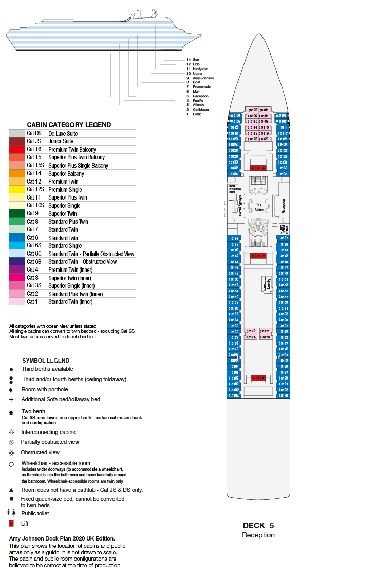 Deck Plan of Reception Deck