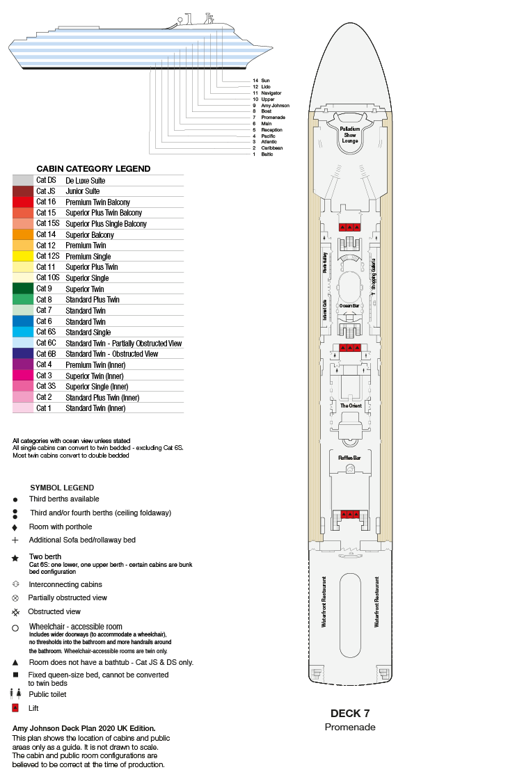 Deck Plan of Promenade Deck