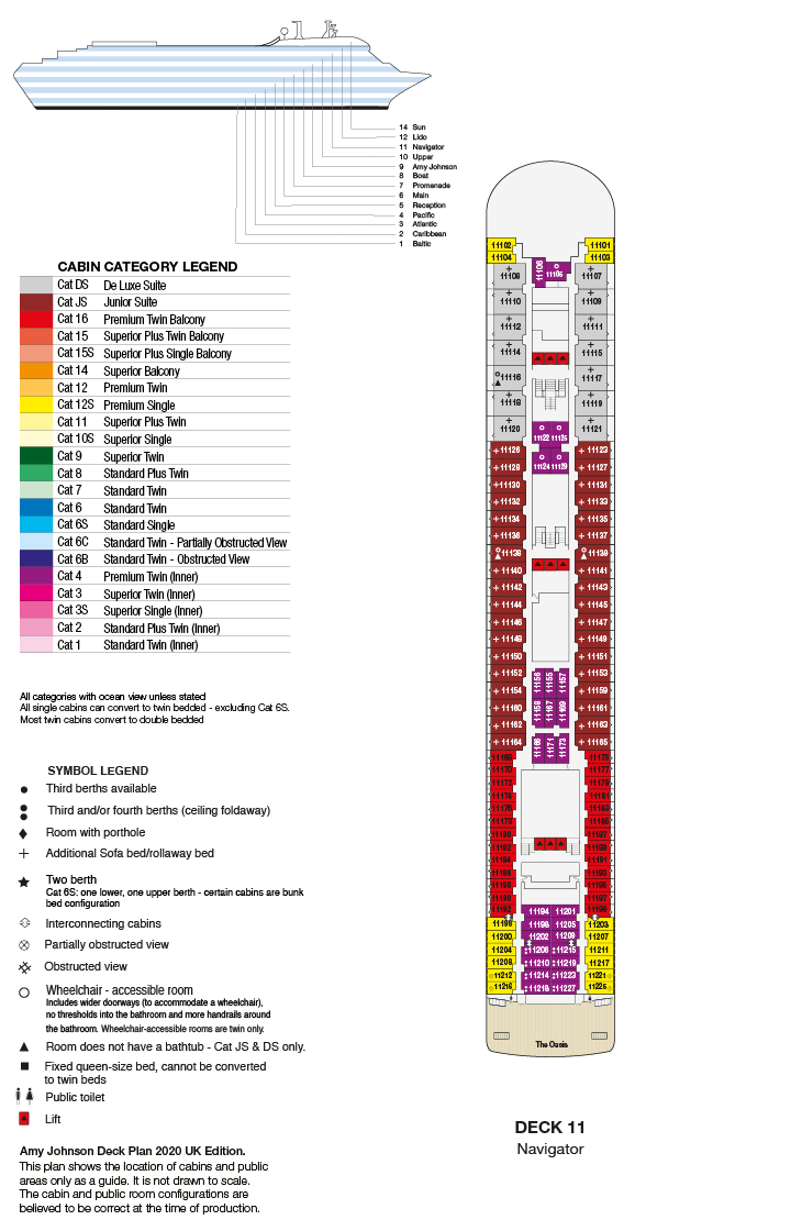 Deck Plan of Navigator Deck