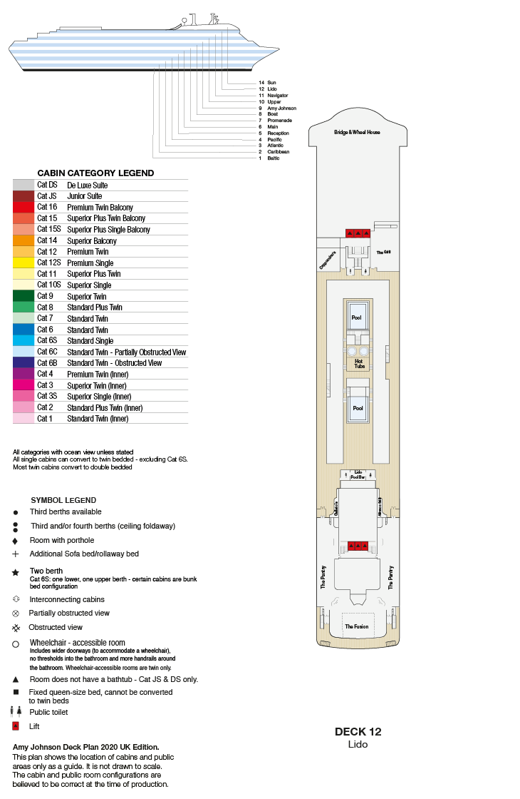 Deck Plan of Lido Deck